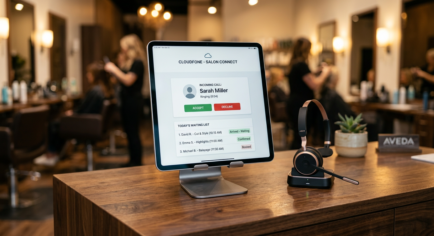 Intelligente Telefonanlage im Salon